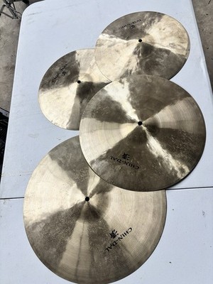 Chin-dal Complete 4 Cymbal Pack With Bag Hammered Bronze