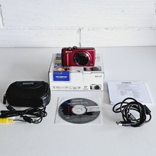 Olympus SH-21 16MP Digital Camera Red, Charger, Accessories Tested Working Boxed
