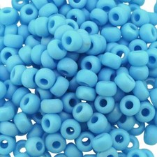 Miyuki Round Seed Beads Size 6/0 20GM Matte Opaque Turquoise Blue AB MI-6-413FR