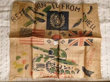 Vintage Pusan, Korea Pohang Return From Hell Flag Authentic Period Item!