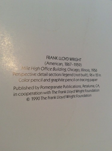 Frank Lloyd Wright High Quality Reproduction Vtg Mike High Building Chicago Ill - Picture 5 of 5