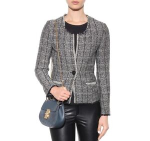 $390 ISABEL Leary Wool Frayed Boucle Tweed Jacket Blazer | eBay