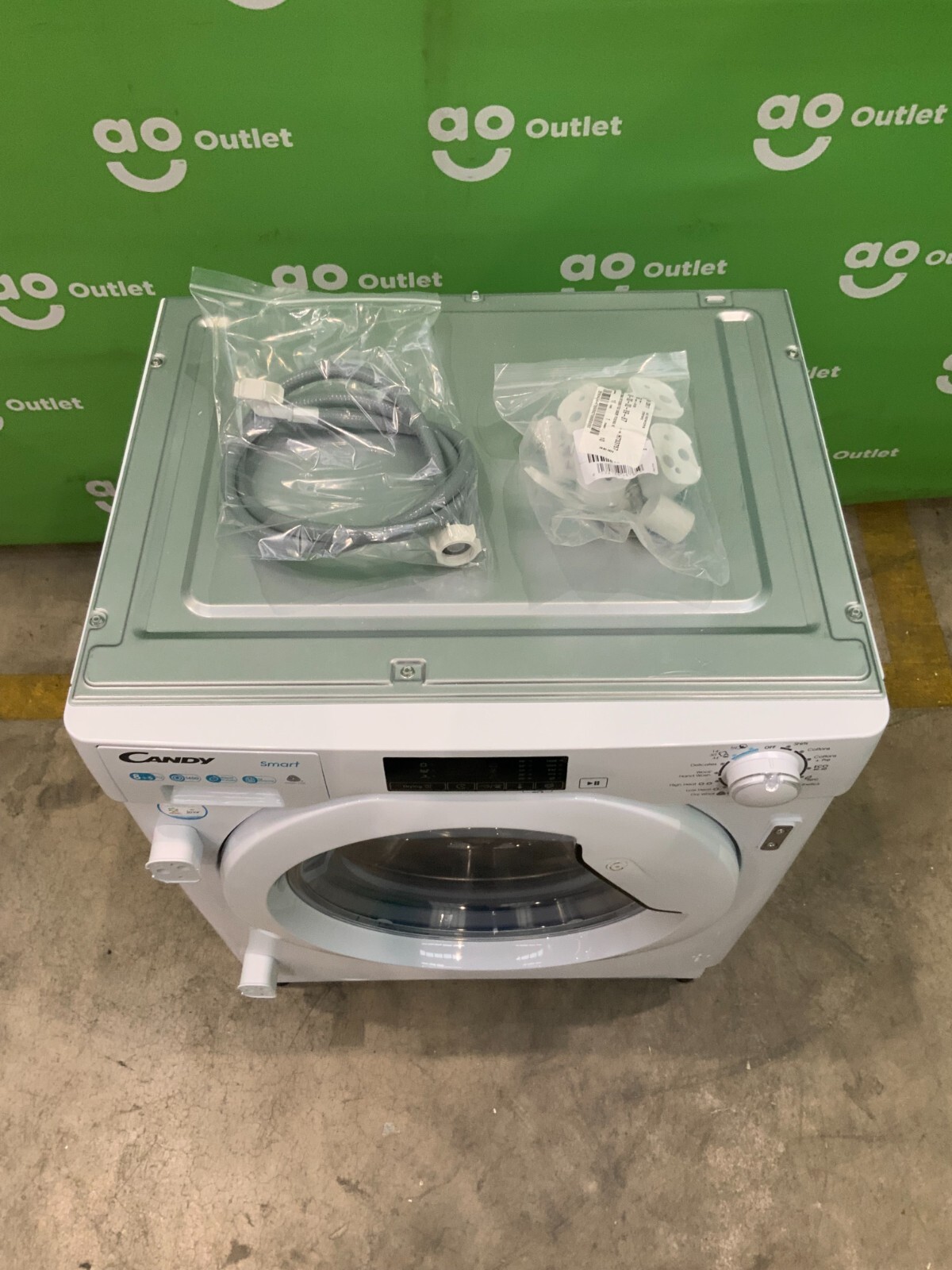 Candy Integrated Washer Dryer White E Rated 8Kg/5Kg CBD485D1E/1 