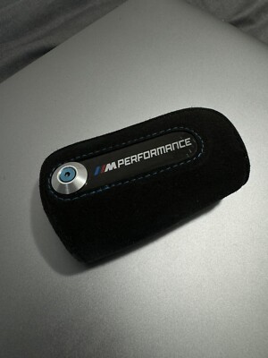 Genuine BMW M Performance Key Case FOB Holder, Black Alcantara & Carbon Fiber