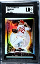 2020 Panini Chronicles Titan #9 Mike Trout HOLO SILVER PRIZM SGC 10 GEM MINT