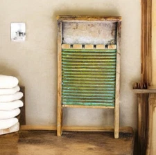 vtg national brass washboard 24" x 12.5"