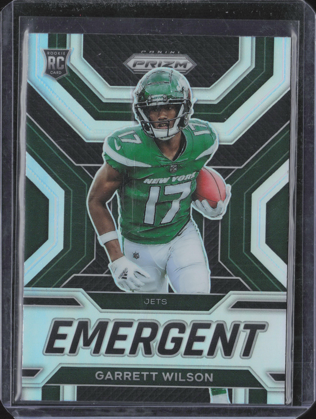2022 Panini Prizm #E-6 Garrett Wilson Emergent Prizm Silver