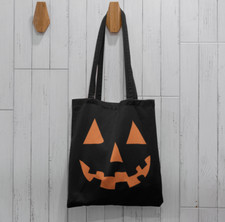 Halloween Tote Bag - Pumpkin Bag - Trick Or Treat Halloween - Jack O Lantern Bag