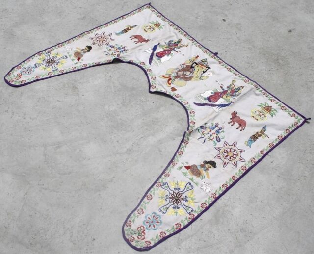 Rabari Ethnic Tapestry Tribal Ganesha Embroidery Decor Door Valance Indian Toran Rabari Ethnic Tapestry Tribal Ganesha Embroidery Decor Door Valance Indian Toran