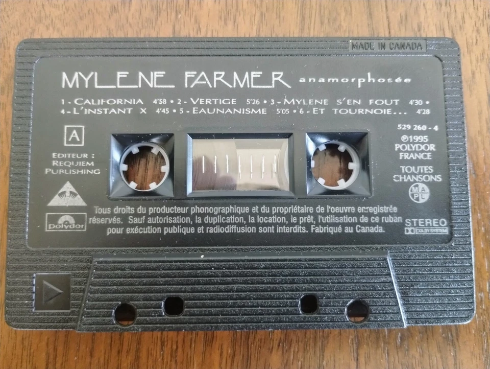 MYLENE FARMER CASSETTE CANADA ANAMORPHOSEE - Image 2 of 4