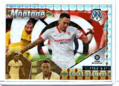 2020-21 Panini Mosaic La Liga Soccer Lucas Ocampos Montage Silver #3