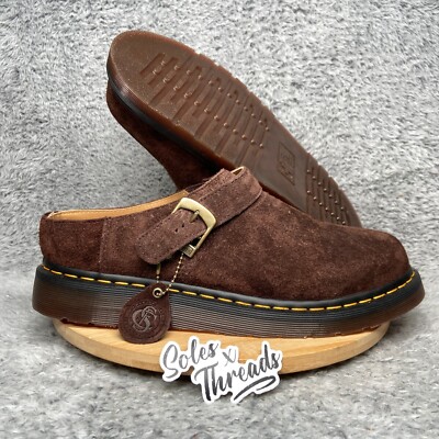 Dr. Martens Isham Desert Oasis Suede Mules Size 12 Men Dark Brown