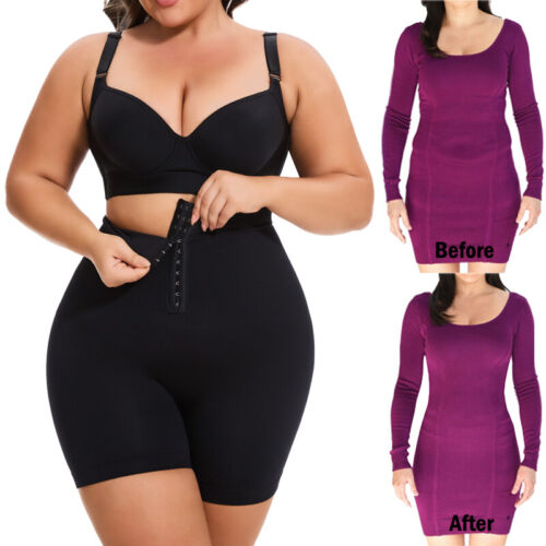 Womens Plus Size Tummy Control Shorts High Waist Slimming Body Shaper Underwear