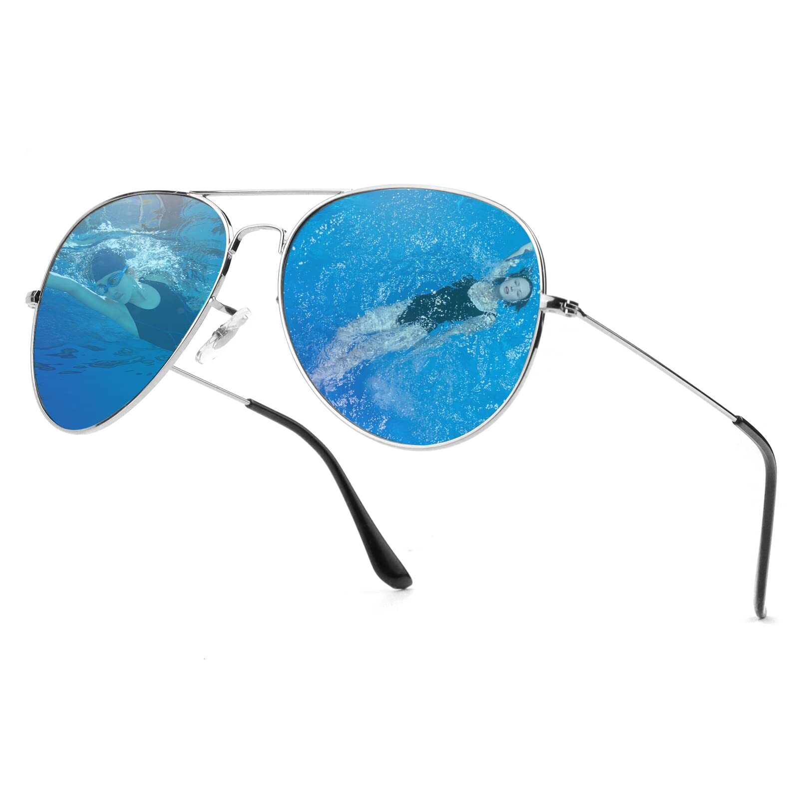 Soarea Sunglasses Men Women Aviator Sunglasses Metal Frame Stylish Glass  No.61-image