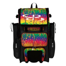 Boombah Superpack 2.0 Rolling Wheeled Baseball/Softball Bat Bag Pack Lava Colors