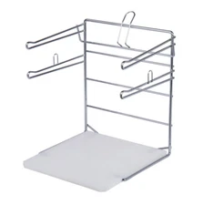 Chrome T-Shirt Shopping Bag Rack Stand Store Holder Dispenser Grocery Bagging
