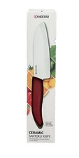 Kyocera Advanced Ceramic Revolution Series 5.5-inch Chef's Santoku Knife Red