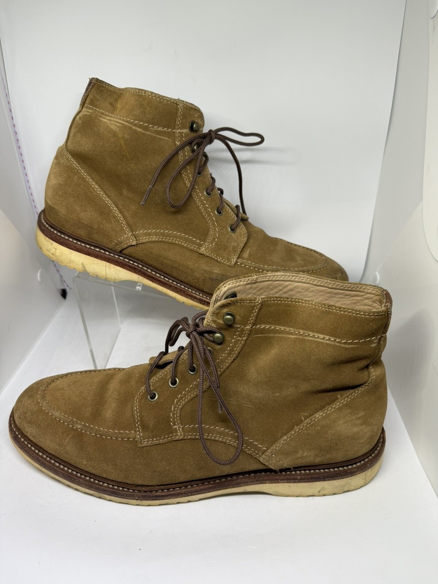 Trask Andrew Gray Weather Resistant Suede Lace-Up Boots  display picture 1
