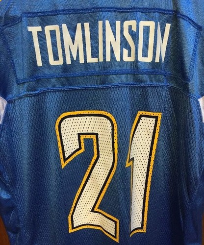 Reebok San Diego Chargers Ladainian Tomlinson # 21 NFL Blue Jersey Boys L 14 16 - Picture 2 of 11