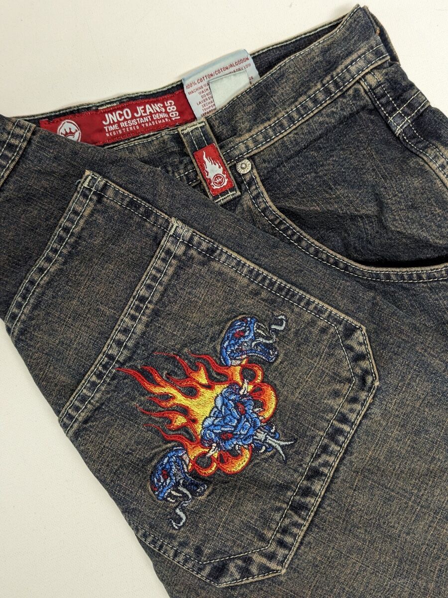 VTG JNCO TRIBAL Jeans 16 Baggy Wide Rave Skater 90s Y2K 28 VTG JNCO TRIBAL Jeans 16 Baggy Wide Rave Skater 90s Y2K 28
