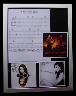 CHRISTINA PERRI + TAUSEND JAHRE + SIGNIERT + GERAHMT = 100 % AUTHENTISCH + EXPRESS WELTVERSAND