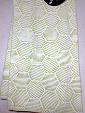 COLORDRIFT KITCHEN TOWELS 2 GREEN WHITE HEXAGON 18 X 28 100 COTTON TERRY NIP