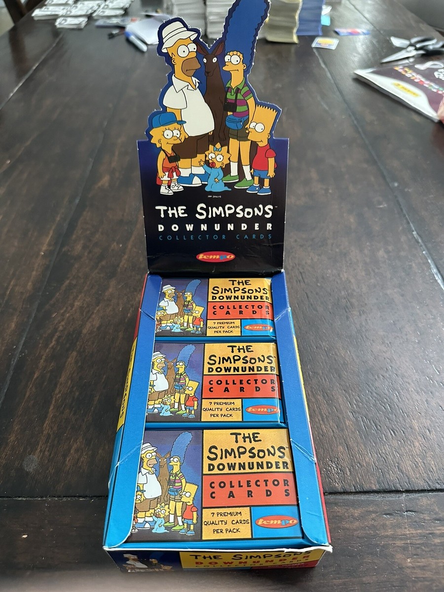 rare simpsons trading cards (1) Sealed Pack 1996 Temps The “downunder” Very Rare!!! A $1,500 PSA 10 from