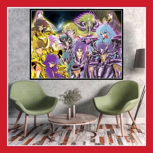 TRIPTYQUE 5 TOILE POSTER FIGURINE CHEVALIERS BRONZE ZODIAQUE SAINT