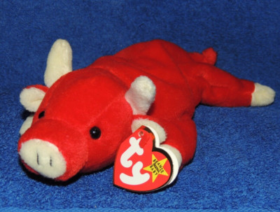 Original Ty Beanie Baby SNORT Bulle mit Tag Vitrinenstück Geschenk