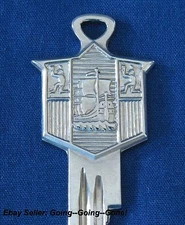 18KT GOLD PLYMOUTH MAYFLOWER CREST IGNITION KEY BLANK Y128 X1199 1939-1948 WG