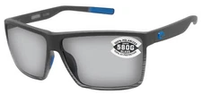 Costa Del Mar Rincon Smoke Crystal Gray Silver Mirror 580 Glass Polarized Lens