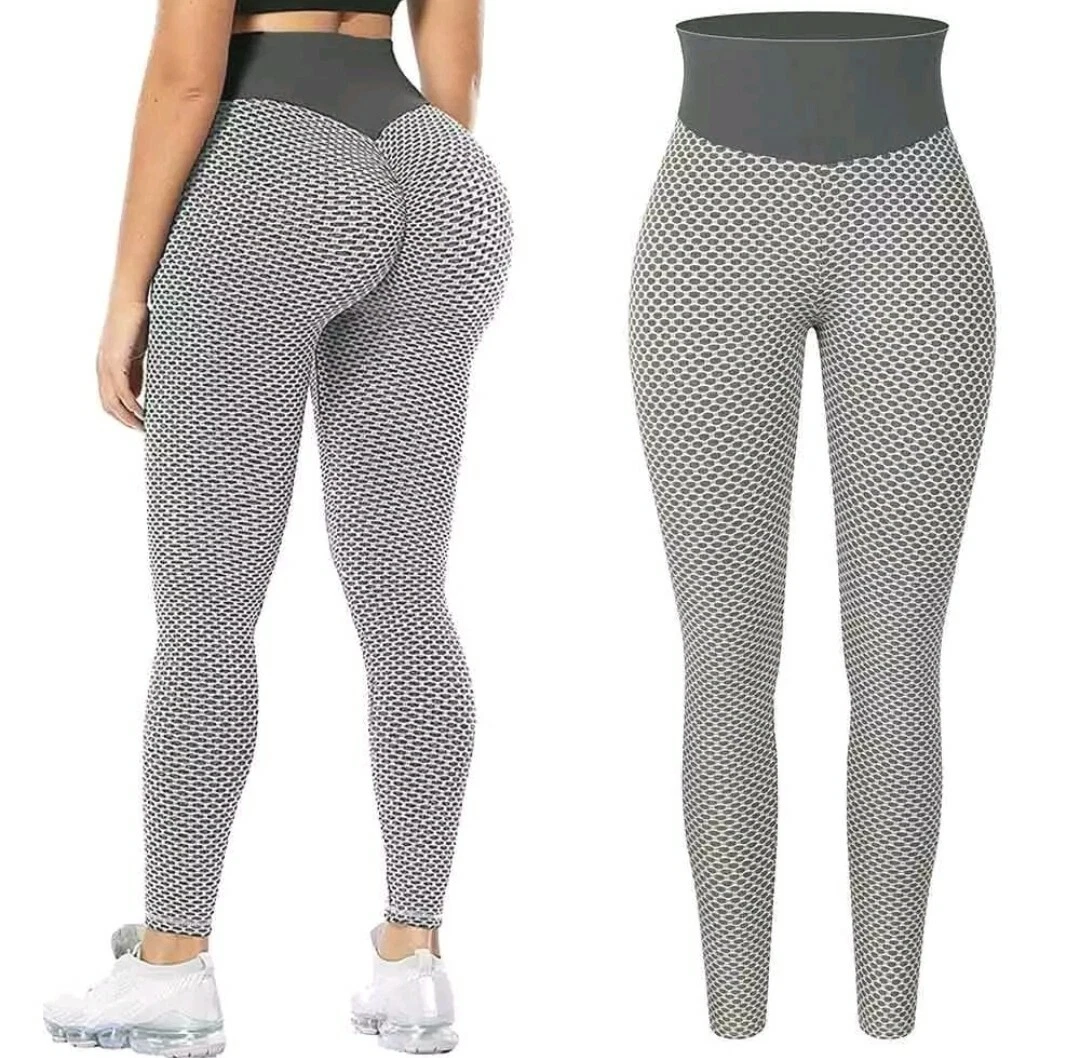 TikTok Leggings size medium Butt Lift High Waist Stretchy Workout Textured  Yoga