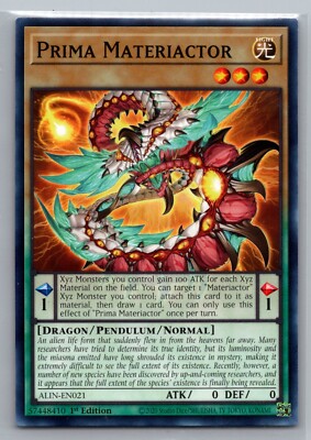 Yugioh Prima Materiactor ALIN-EN021 Common Alliance Insight - NM