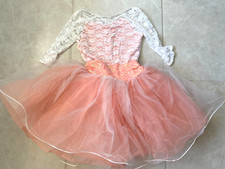 Pink Orange Ballet Dance Dress Ballerina Costume for Girls, Slightly used