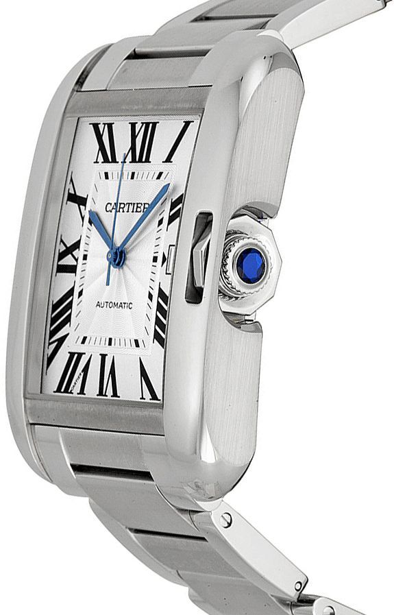 Cartier ​Tank Anglaise Extra Large SS Silvered - Lacquered Flinqué
