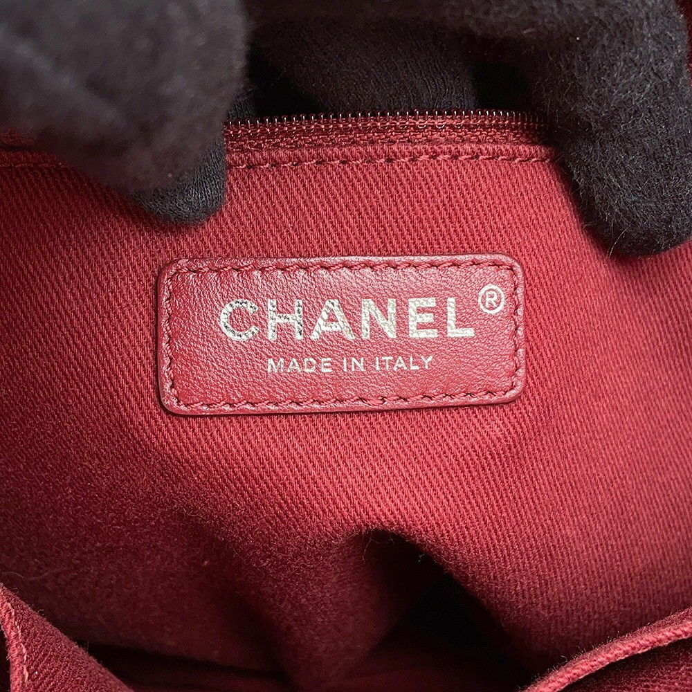 CHANEL Deauville ChainTote Bag Size PM Canvas/Leather Pink/Red A66939 — image 15
