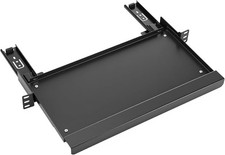 1U Keyboard Tray 8" Deep, Universal 19" Rack Mount Sliding Shelf Tray 8" Deep...
