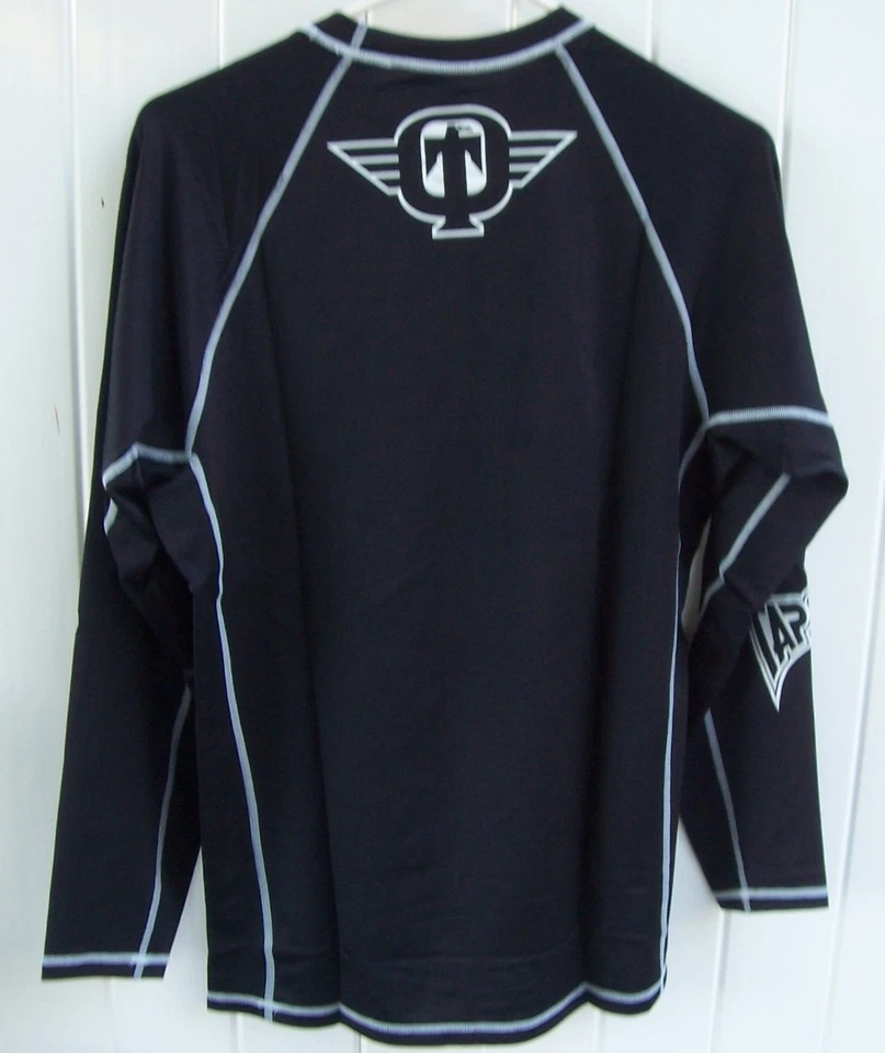 Tapout Shirt Mens MEDIUM Black/White MMA Long Sleeve Nylon/Spandex w/tags - Image 3 of 4