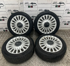 Fiat 500 15" Alloy Wheels 51845435 51843154 51787641 Lounge OEM Centre Caps