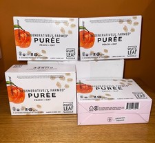 White Leaf Baby Food Pouches, Organic Puree Smoothie, Peach  Oats, Pack of 24