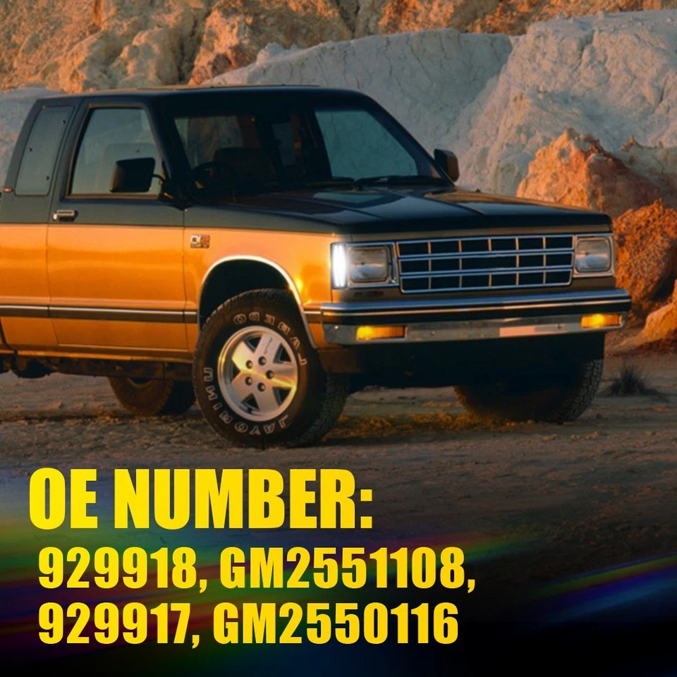 2-4xPara 82-93 Chevrolet S10 Base Marcador Lateral Delantero Ámbar Blanco Luz de Señal LED Foto 4 de 4