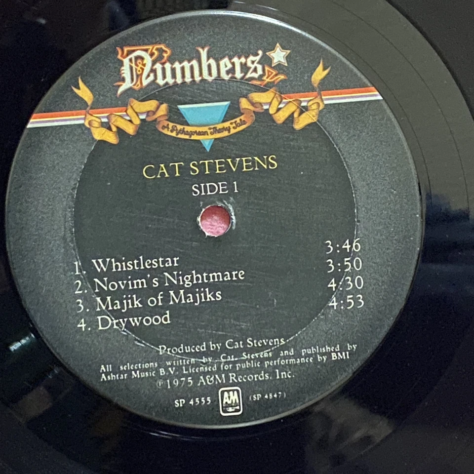 CAT STEVENS Numbers LP A&M SP 4847 rare original die-cut jacket and booklet  - Image 4 of 4