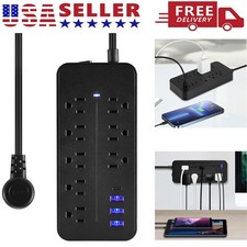 12-IN-1 Surge Protector Power Strip with 8 AC Outlets  3 USB Ports  1 Type-C