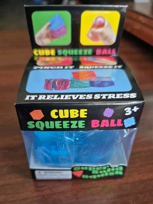 Cube Squeeze Ball Super Squish Stress Toy Fidget Sensory Squishy Solid New