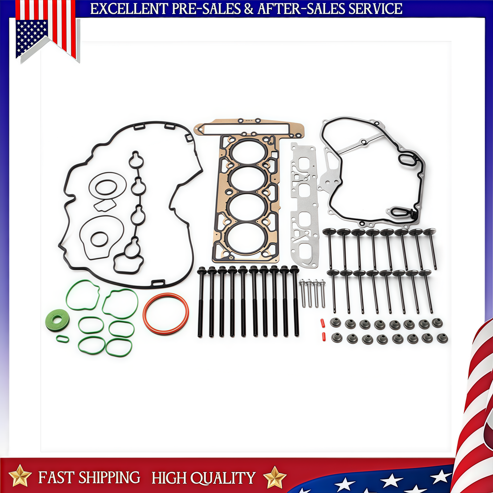 FOR Chevy Equinox GMC Terrain 2.4L Head Gasket Set w/ Rocker Arms & Lifter