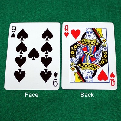 9 of Spades / Queen of Hearts - Double Face, Bicycle Printed Gaff Card