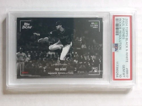 PAUL SKENES 2024 Topps Black & White Rookie Resolution RC PSA 10 GEM MINT