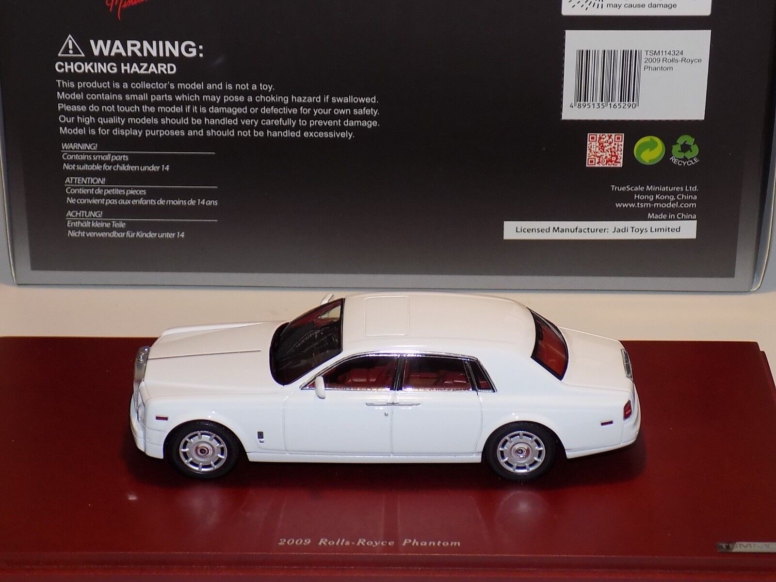Rolls Royce Phantom 2009 Diamond White miniature TSM 1/43 d'exception