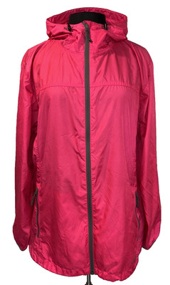 Cabels's Windbreaker Jacket Women SZ 2XL Hot Pink Full Zip Pockets Beach READ
