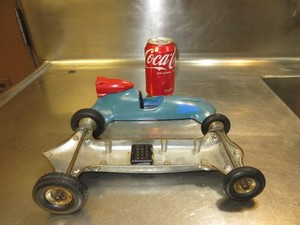 Cox Thimble Drome Prop Rod Aluminum Chassis 4 Wheels Body  *Parts Or Restore*